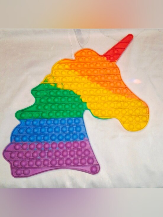 n/a Other - Fidget Pop it Push Bubble Toy Silicone Sensory Stress Relief Kids Game Rainbow